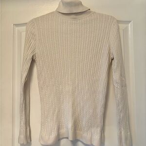 Talbots Women’s Elegant Size Medium Cream Cable Knit Sweater